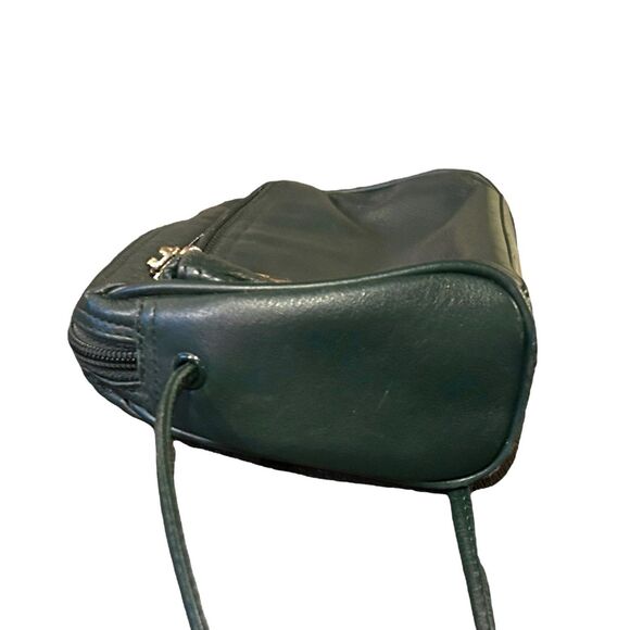Giani Bernini Dark Green Pebbled Leather Small Crossbody Purse Shoulder Bag - Picture 6 of 12